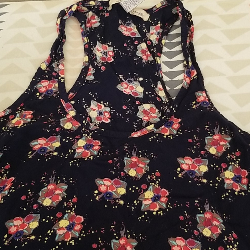Floral racerback tank